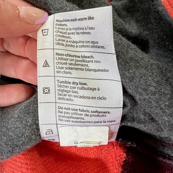 Carhartt Rugged Flex Loose Fit Twill Flannel Shacket Womens L Orange Plaid - Picture 9 of 11